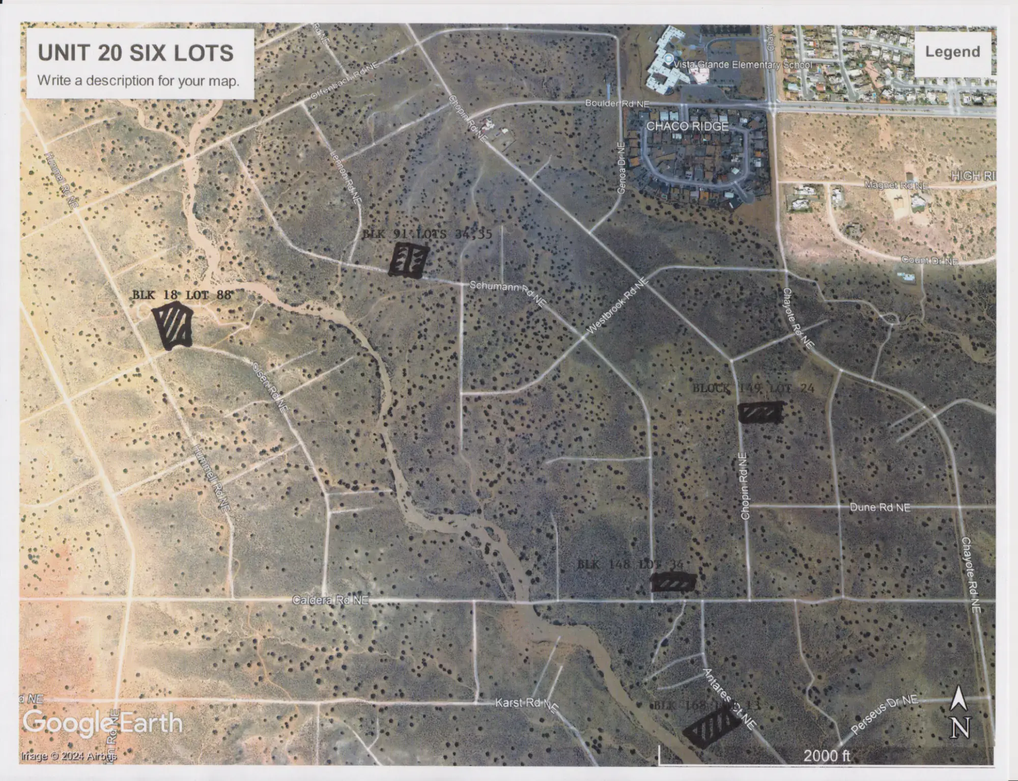 NEAR CHACO RIDGE 6 LOTS NE