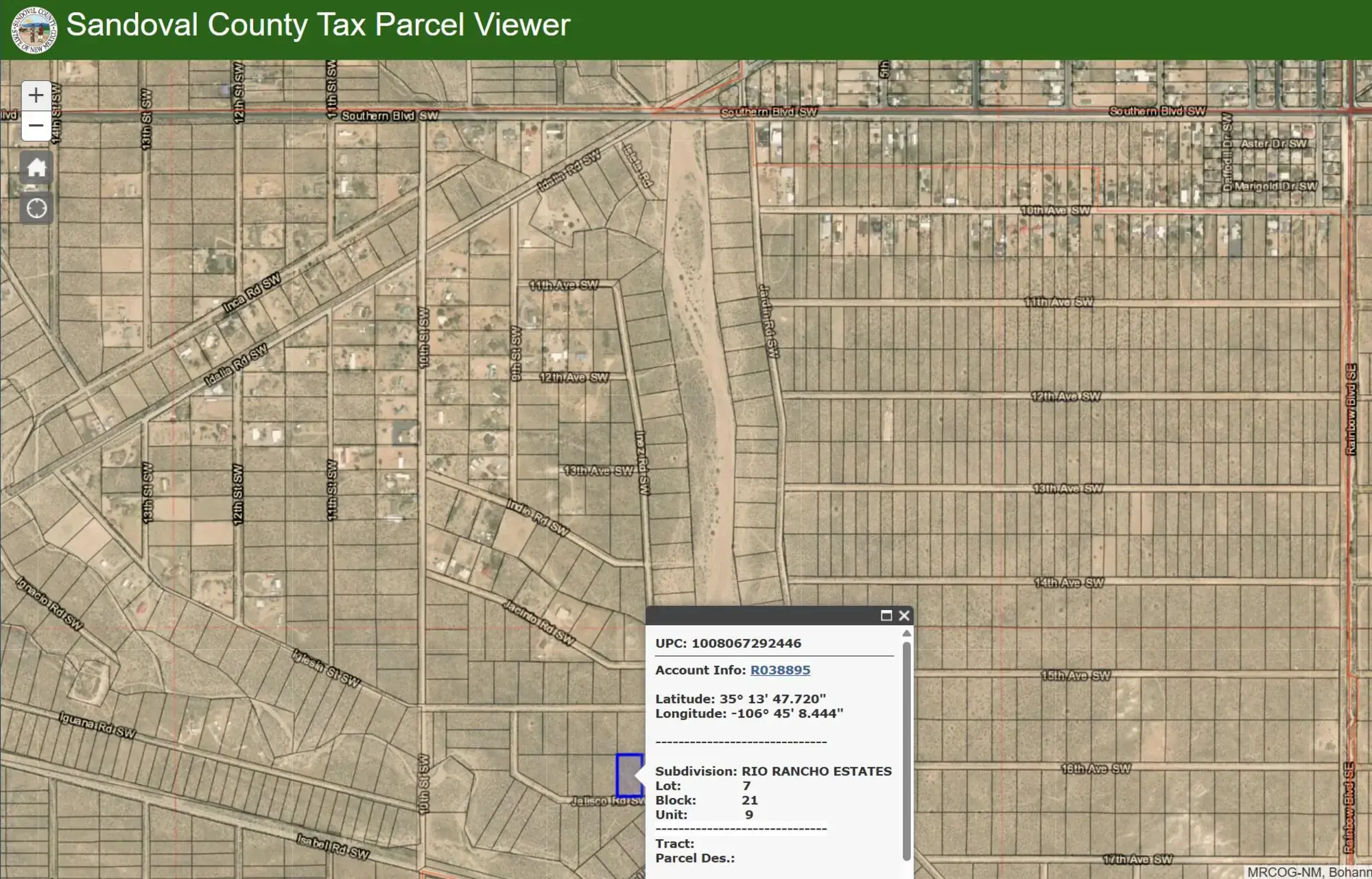Lot 7 & 8 Jalisco Road SW