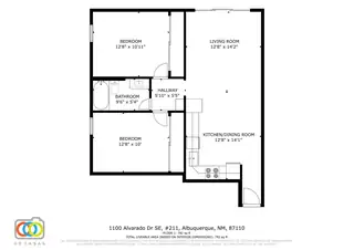1100 ALVARADO Drive SE 211 Floor Plan