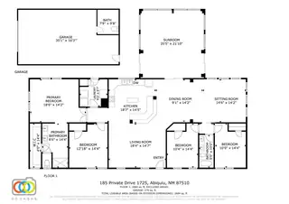 185 PRIVATE DRIVE 1725 Floor Plan