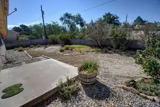 9020 LA BARRANCA Avenue NE Backyard