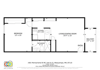 1601 PENNSYLVANIA Street NE A12 Floor Plan