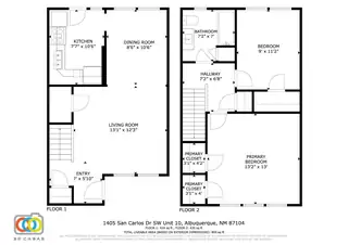 1405 SAN CARLOS Road SW 10 Floor Plan