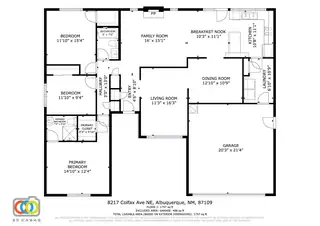 8217 COLFAX Avenue NE Floor Plan