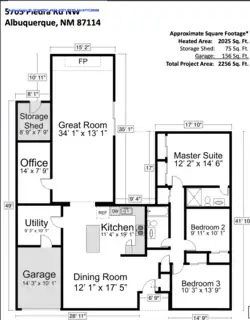 5705 Piedra Road NW Floor Plan