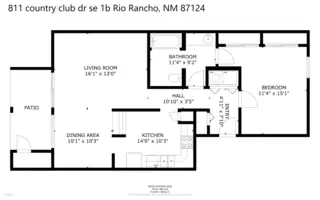 811 Country Club Drive SE APT 1B Floor Plan