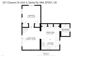 231 Closson Street APT 3 Floor Plan
