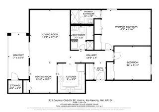 915 Country Club Drive SE APT H Floor Plan