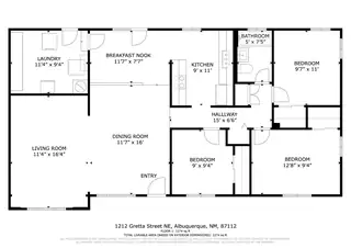 1212 Gretta Street NE Floor Plan