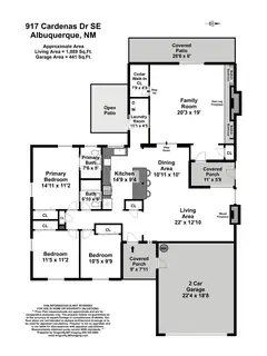 917 Cardenas Drive SE Floor Plan