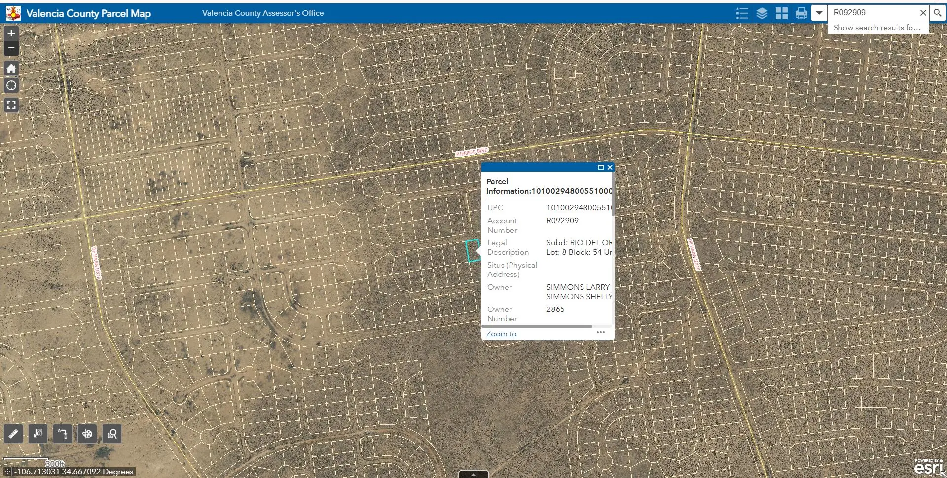 RIO DEL ORO Lot: 8 Block: 54 U