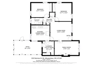 929 Palomas Drive SE Floor Plan