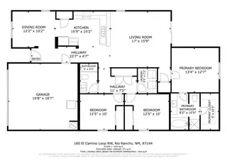 160 El Camino Loop NW Floor Plan