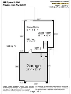 847 Kipuka Drive NW Floor Plan
