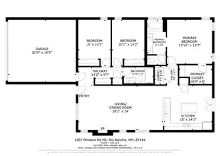 1367 Penasco Road NE Floor Plan