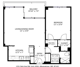 1331 Park Avenue SW UNIT 204 Floor Plan