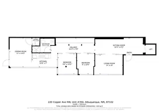 220 Copper Avenue NW # 350 Floor Plan