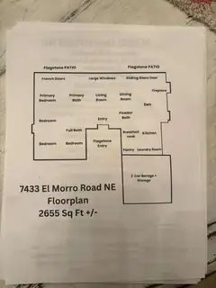 7433 El Morro Road NE Floor Plan