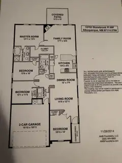 10705 Stonebrook Place NW Floor Plan