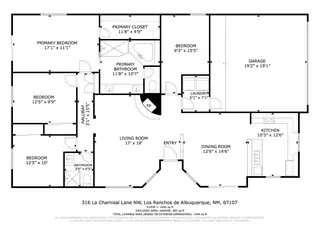 316 La Chamisal Lane NW Floor Plan