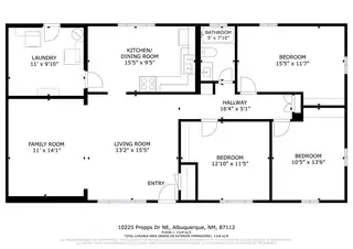 10225 Propps Street NE Floor Plan