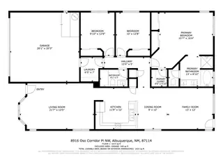 8916 Oso Corridor Place NW Floor Plan