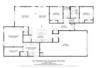 3417 Deledda Road NE Floor Plan