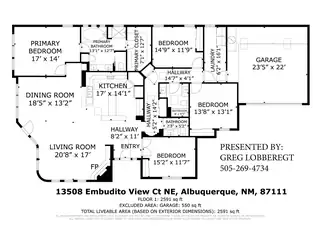 13508 Embudito View Court NE Floor Plan