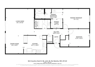823 Country Club Drive SE APT 1B Floor Plan