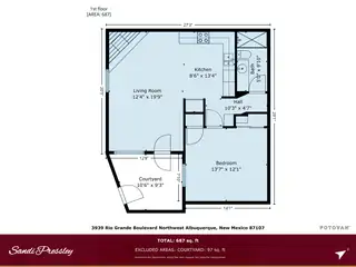 3939 Rio Grande Boulevard NW UNIT 63 Floor Plan