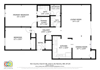 921 Country Club Drive SE APT H Floor Plan
