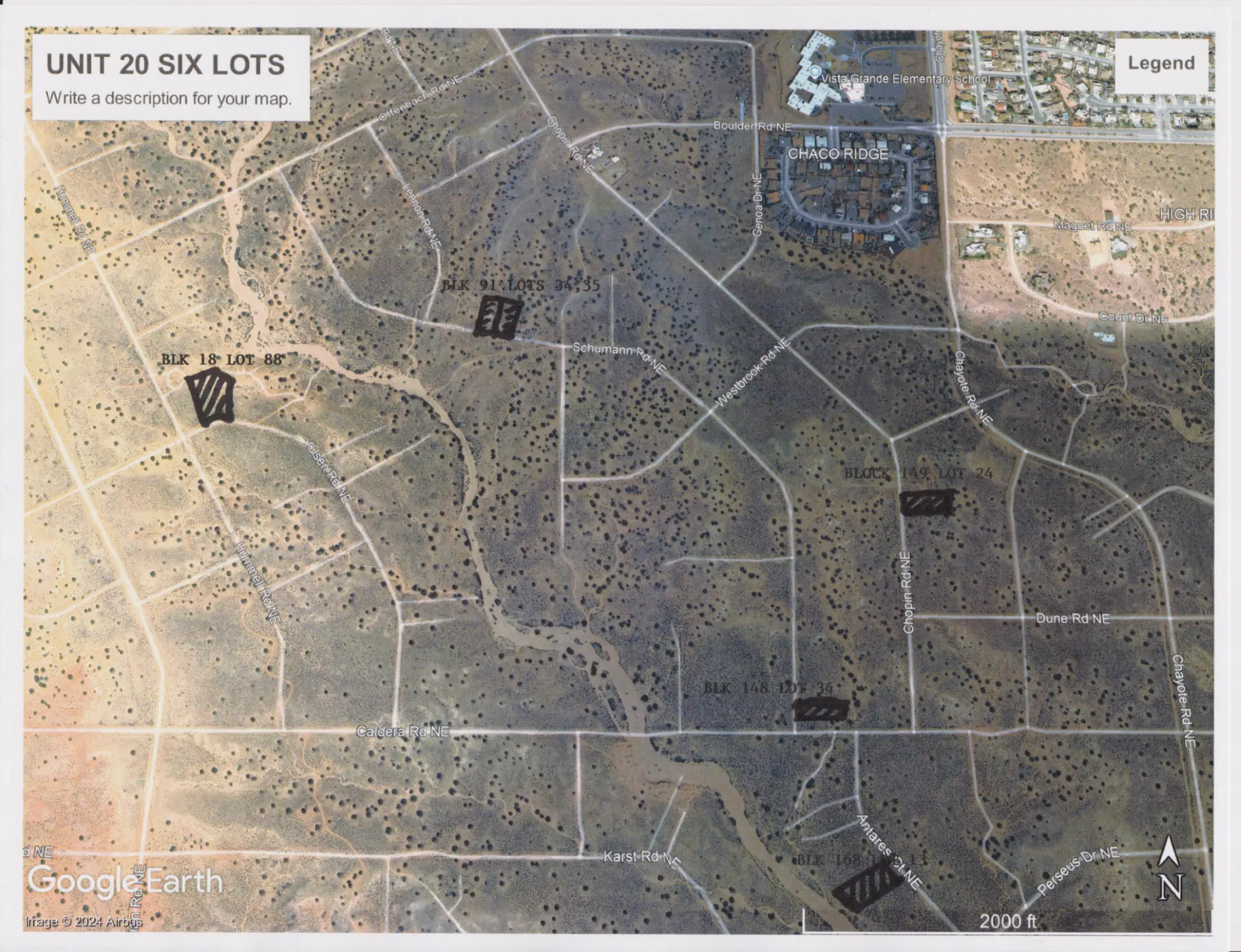 NEAR CHACO RIDGE 6 LOTS NE